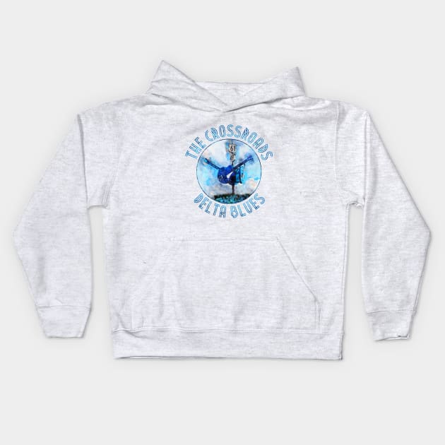 The Crossroads Delta Blues Kids Hoodie by DavidLoblaw